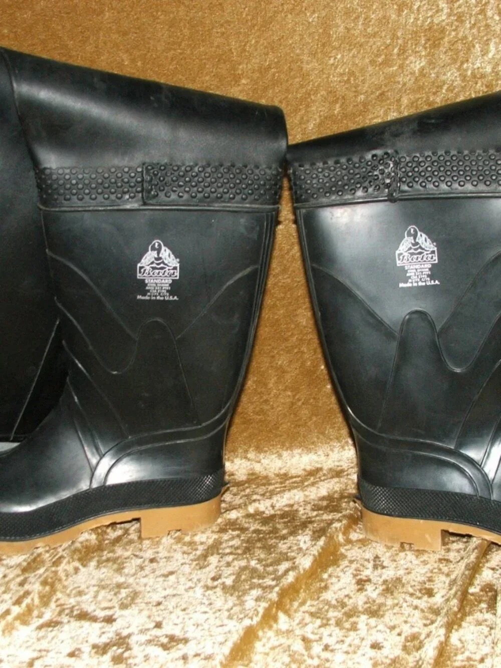 Bata Steel Toe Black Rubber Hip Boots Steel Shank 86055 Sz 8